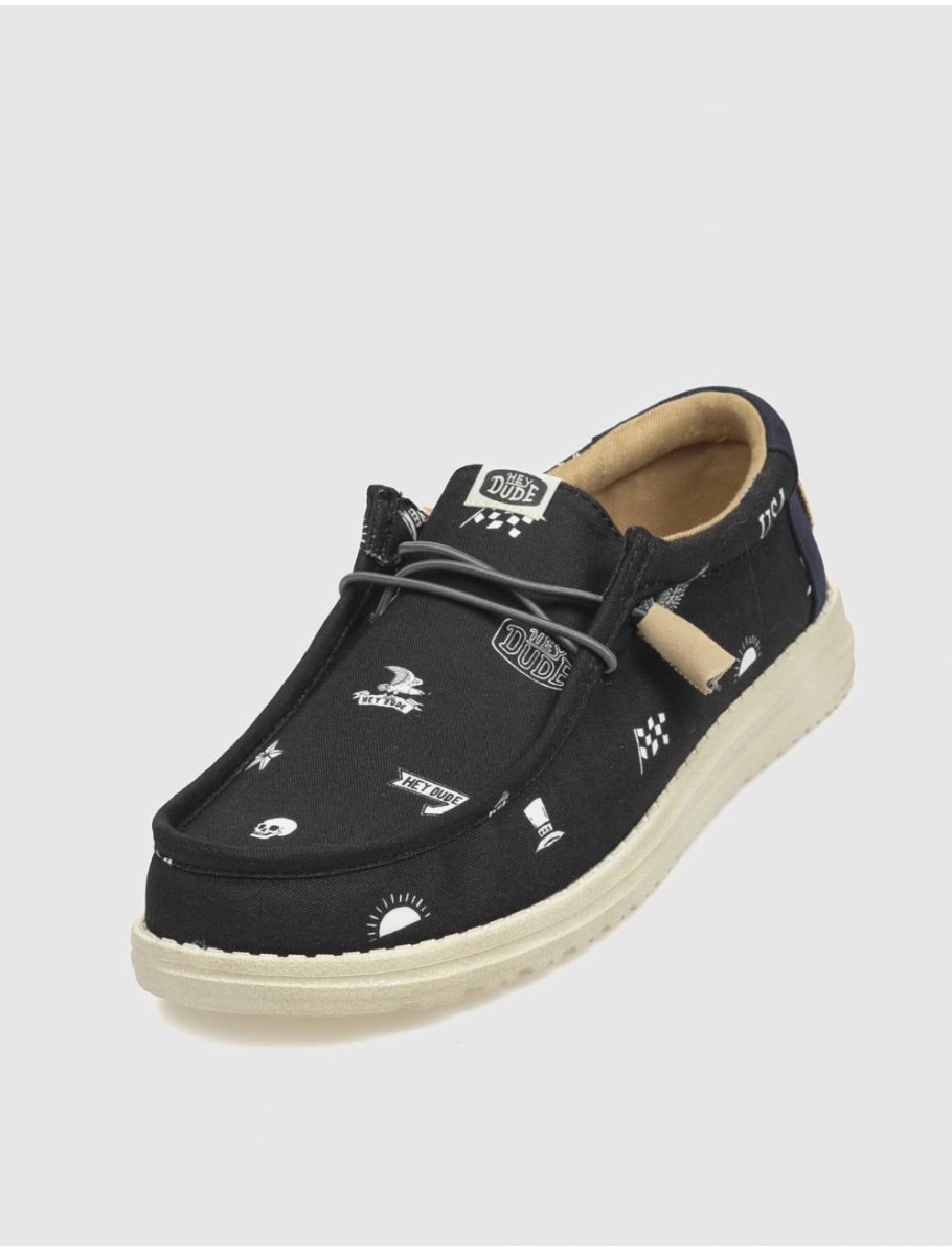 ZAPATILLA DUDE WALLY STARS N SKULLS PRINT NEGRO