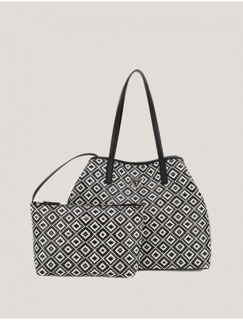 BOLSO TOTE GUESS VIKKY II LARGE NEGRO