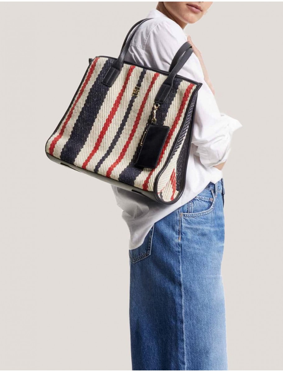 BOLSO TOTE TOMMY HILFIGER CITY SUMMER CANVAS MULTI