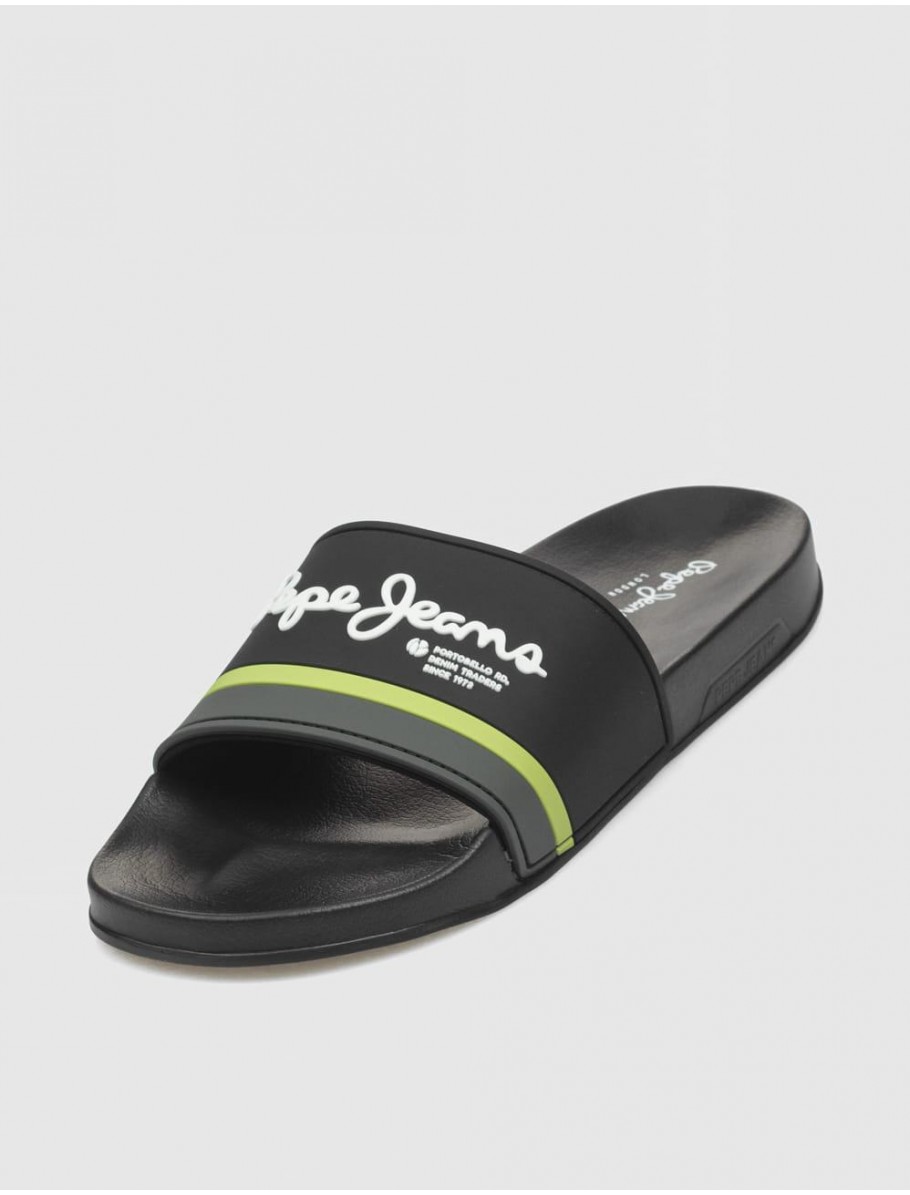 CHANCLA PEPE JEANS SLIDER PORTOBELLO M NEGRO