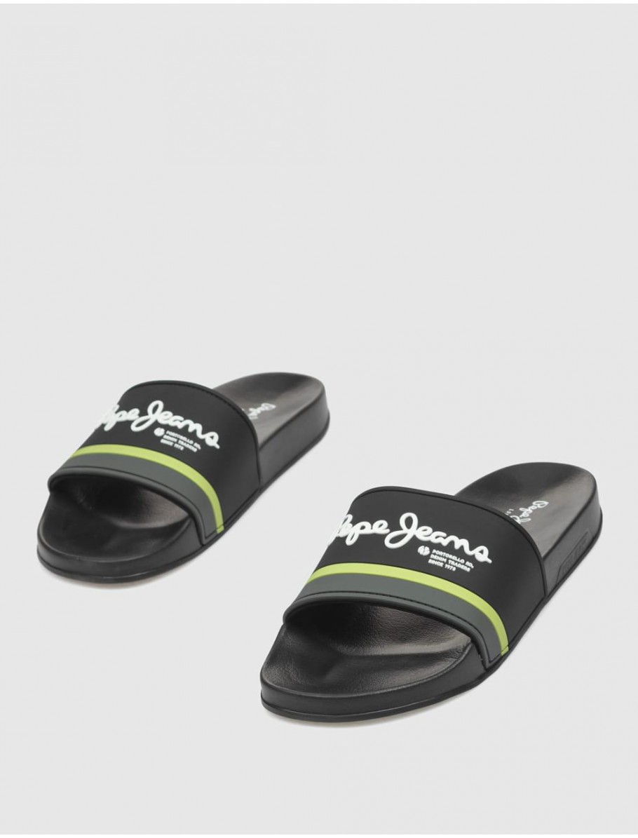 CHANCLA PEPE JEANS SLIDER PORTOBELLO M NEGRO