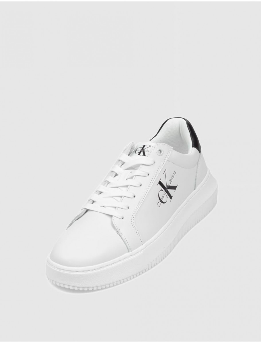 ZAPATILLA URBANA CALVIN KLEIN CHUNKY CUPSOLE MONO LTH BLANCO