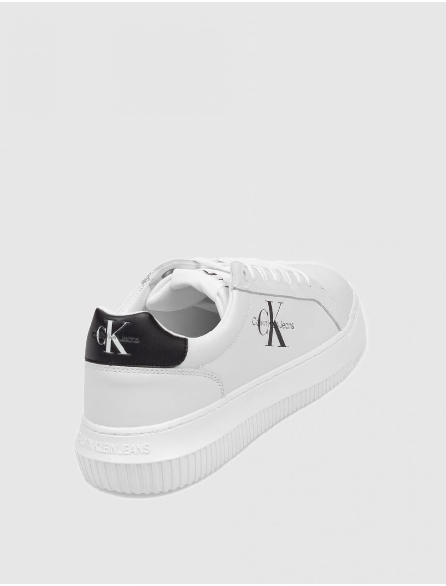 ZAPATILLA URBANA CALVIN KLEIN CHUNKY CUPSOLE MONO LTH BLANCO