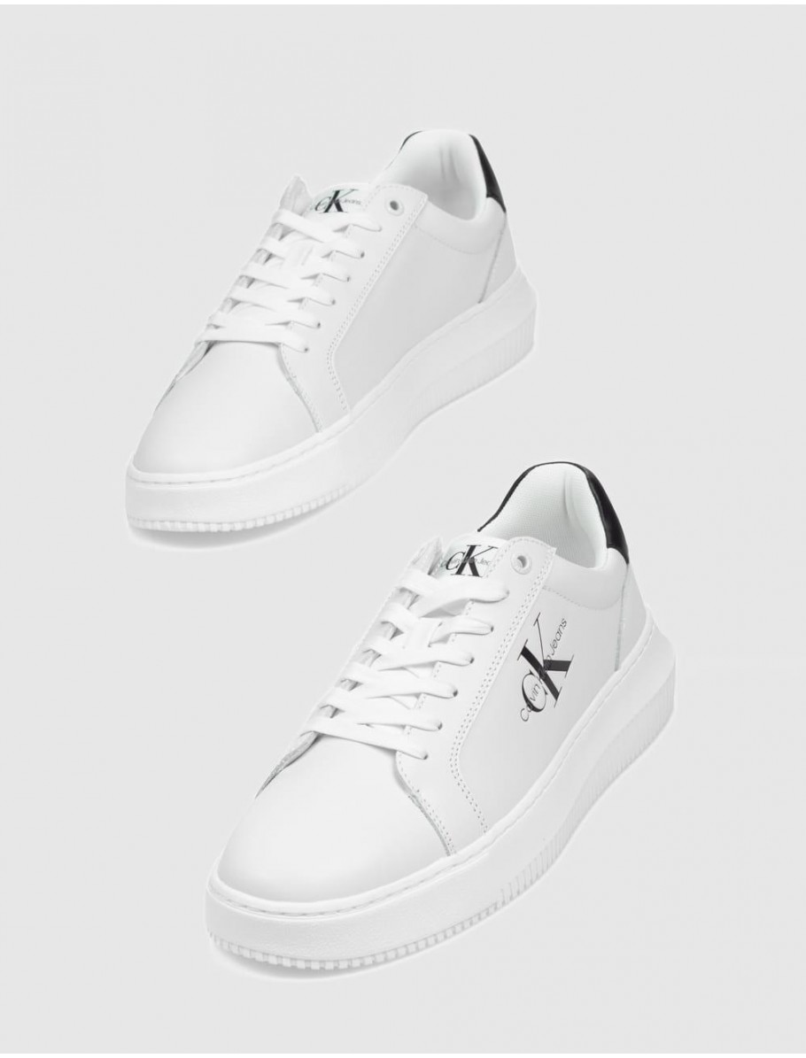 ZAPATILLA URBANA CALVIN KLEIN CHUNKY CUPSOLE MONO LTH BLANCO