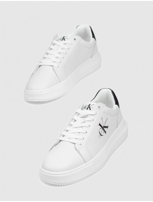 ZAPATILLA URBANA CALVIN KLEIN CHUNKY CUPSOLE MONO LTH BLANCO