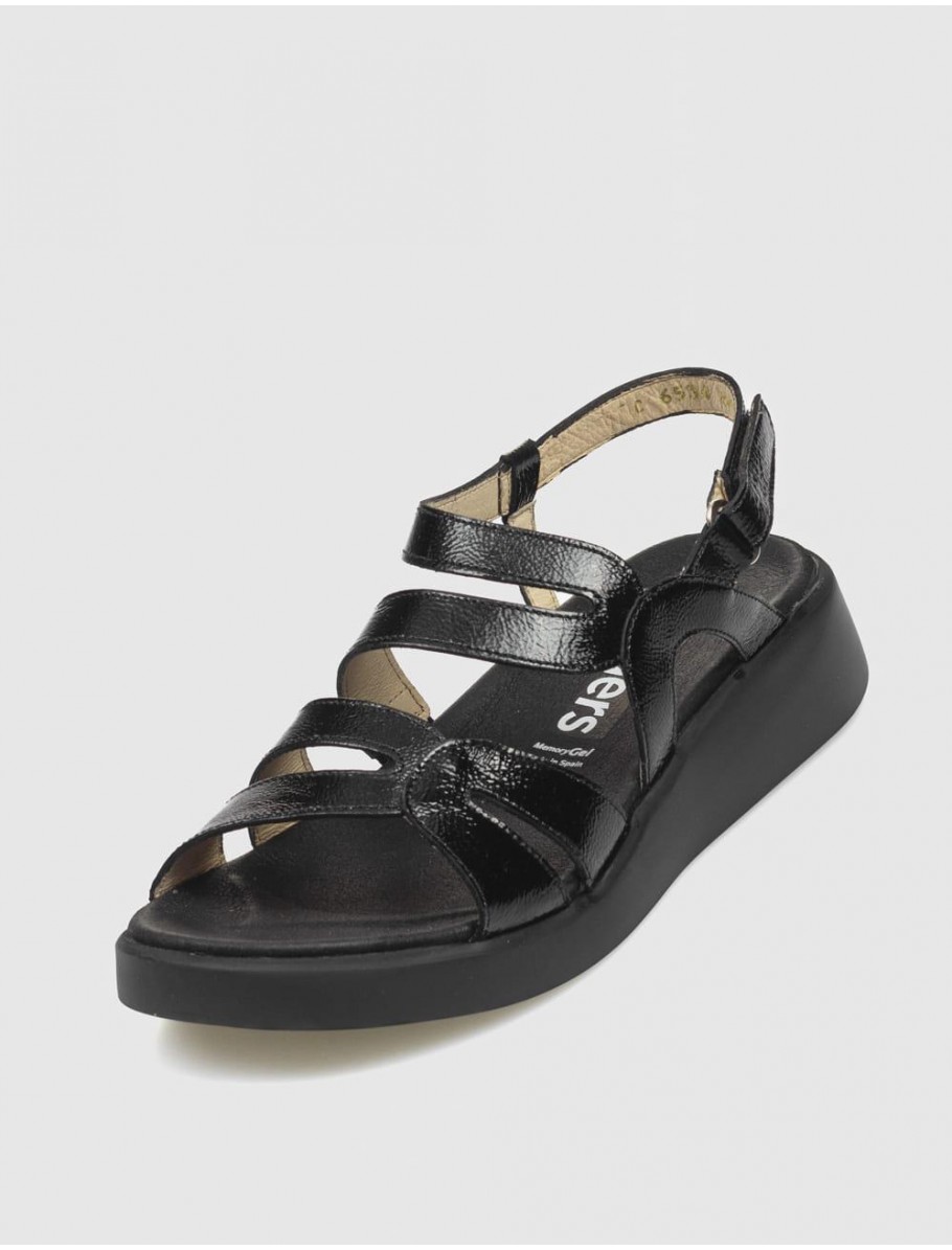 SANDALIA WONDERS C 6534 NEGRO