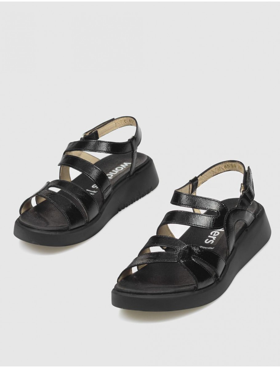 SANDALIA WONDERS C 6534 NEGRO