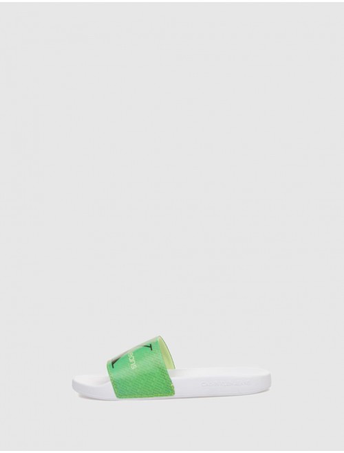 CHANCLA CALVIN KLEIN SLIDE LENTICULAR ML WN VERDE