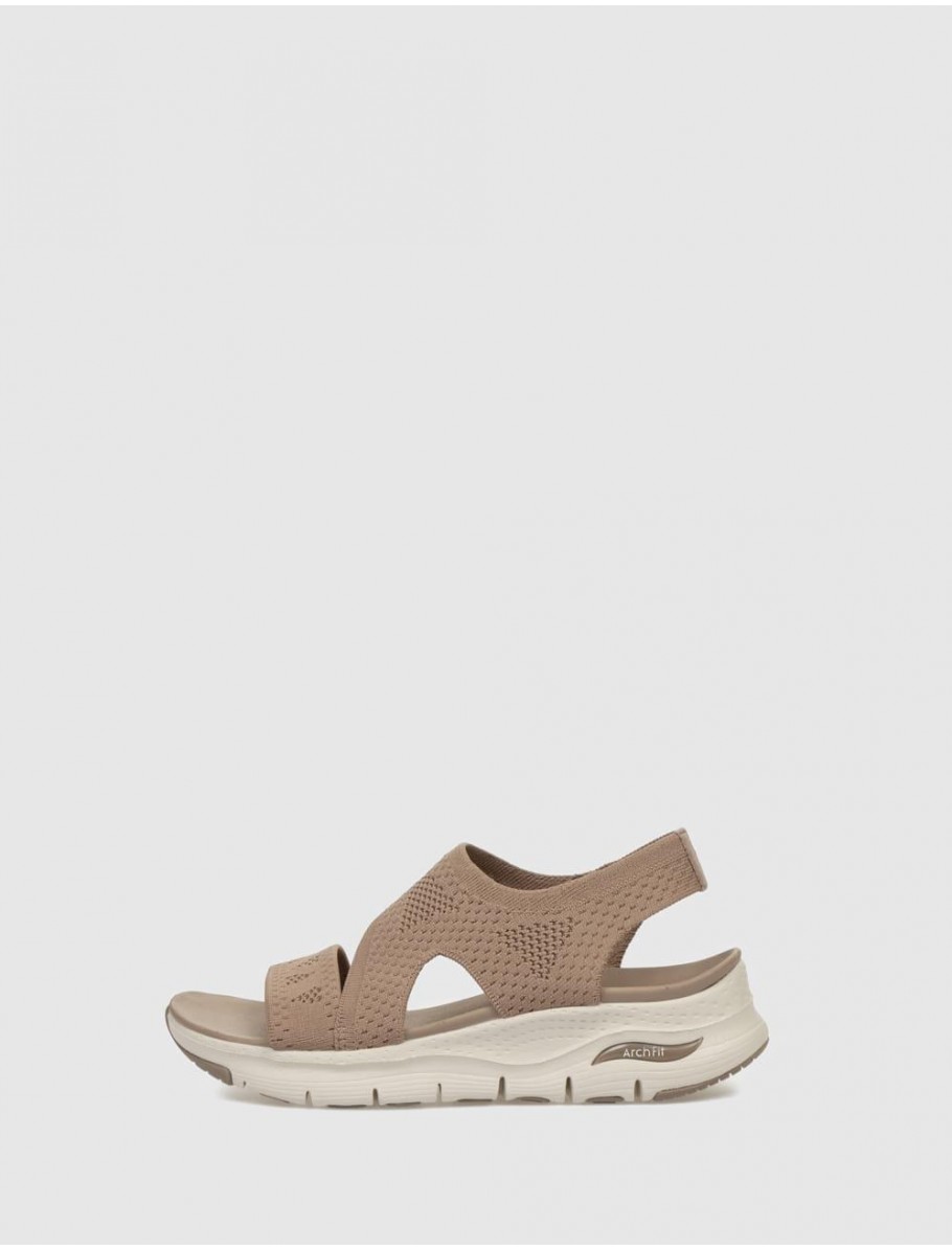 SANDALIA SKECHERS ARCH FIT TAUPE