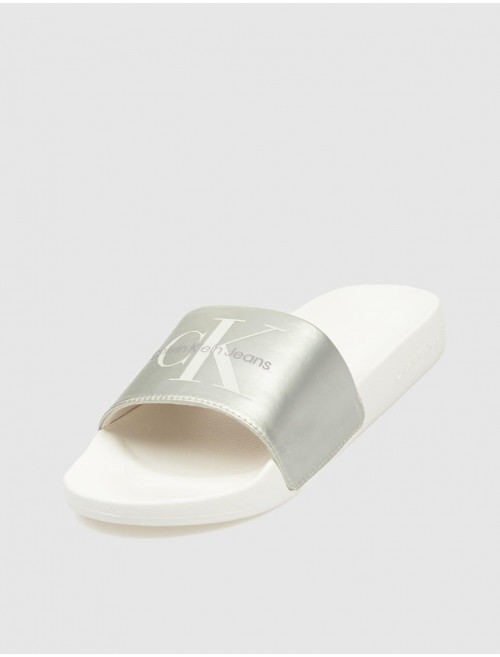 CHANCLA CALVIN KLEIN SLIDE NY PEARL BEIG