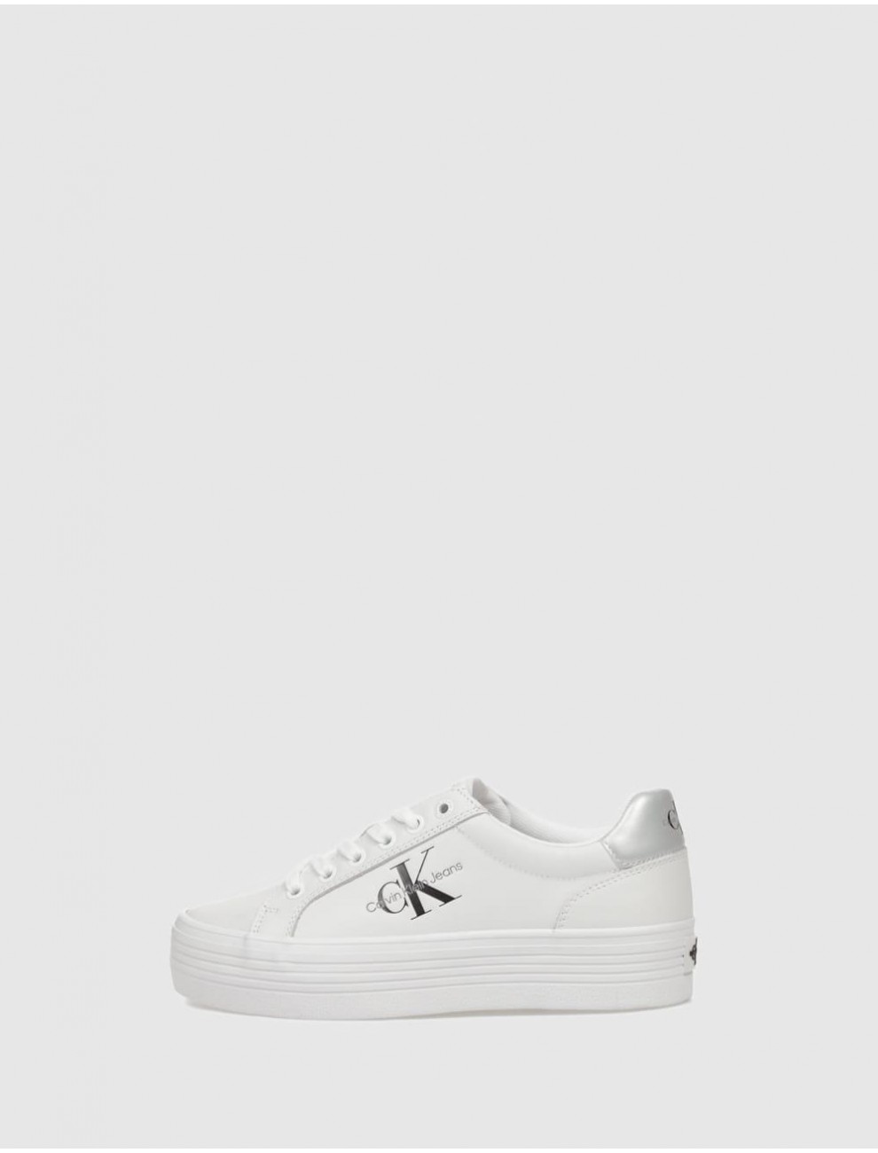 ZAPATILLA CALVIN KLEIN VULC FLATFORM LACEUP LTH BLANCO