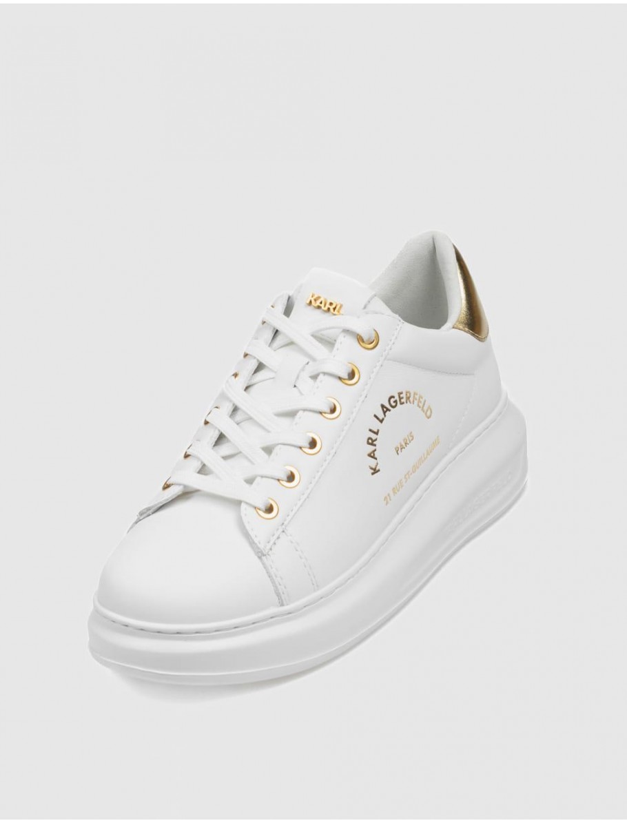 ZAPATILLA KARL LAGERFED KAPRI MAISON KARL LACE BLANCO ORO