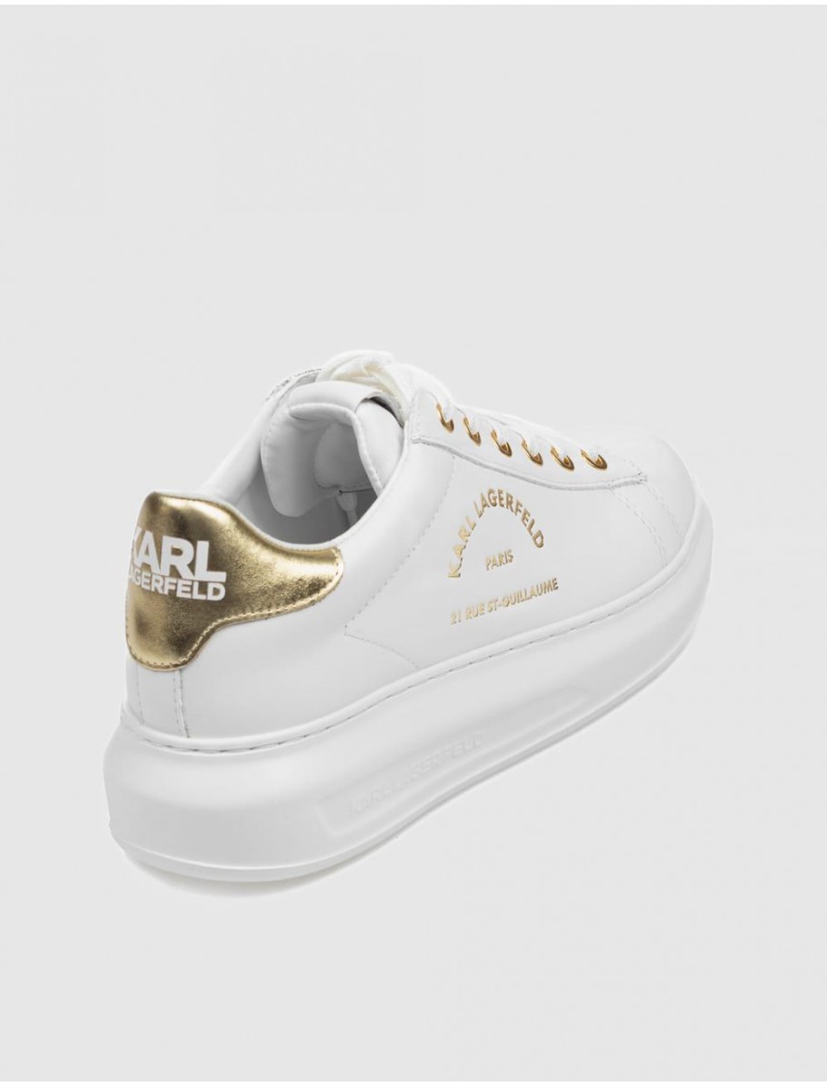 ZAPATILLA KARL LAGERFED KAPRI MAISON KARL LACE BLANCO ORO