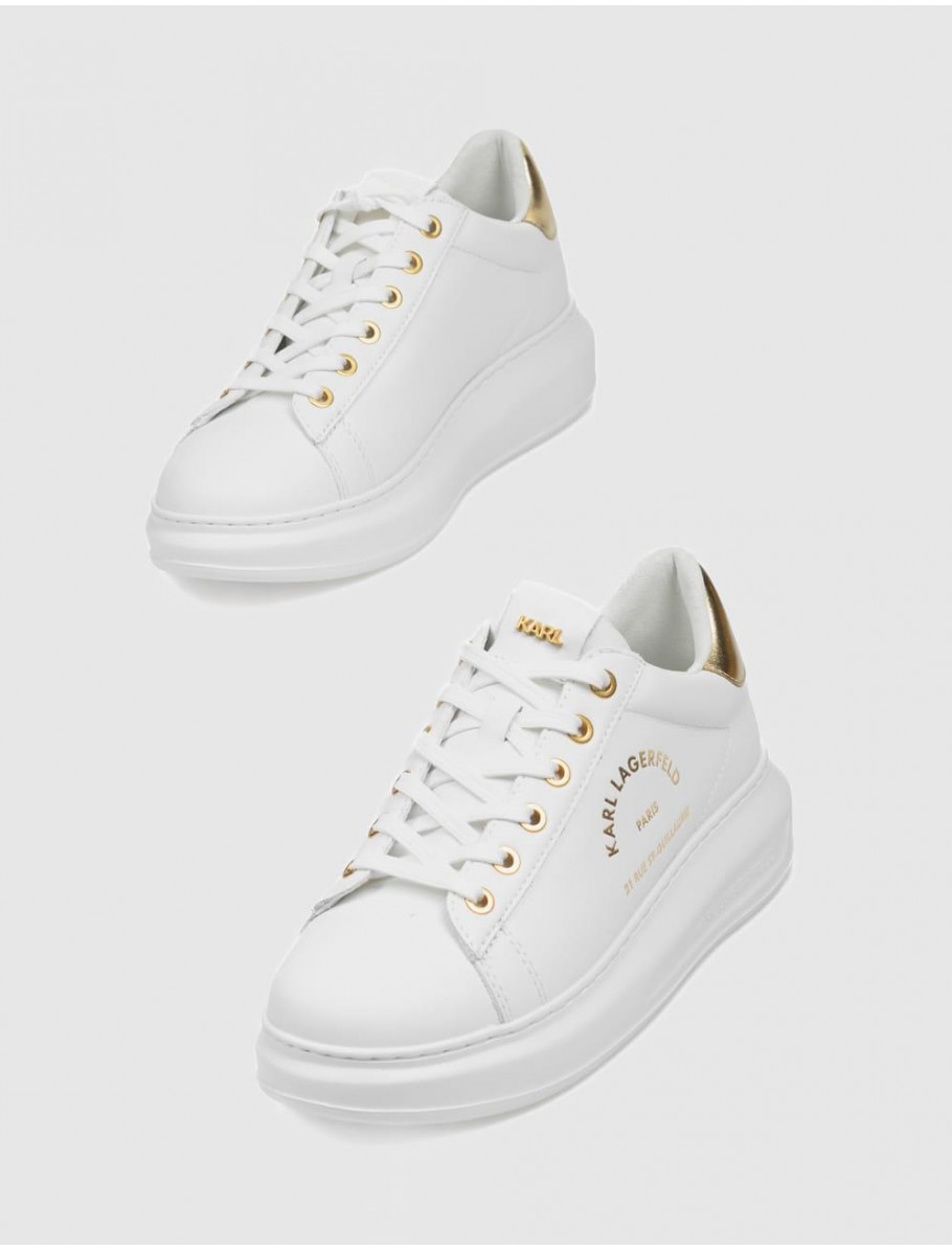 ZAPATILLA KARL LAGERFED KAPRI MAISON KARL LACE BLANCO ORO