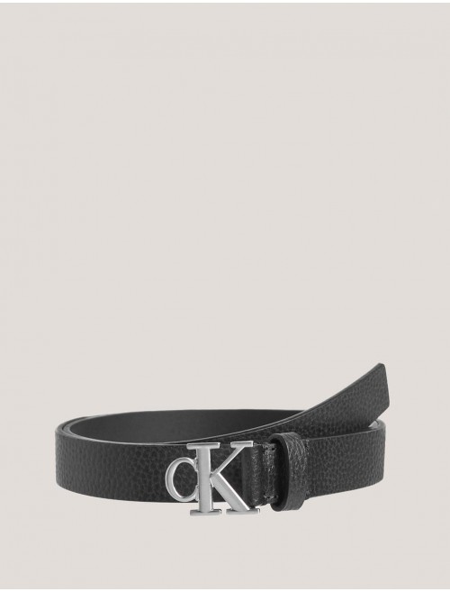 CINTURoN CALVIN KLEIN MONO PLAQUE LTHR BELT 25MM PB NEGRO