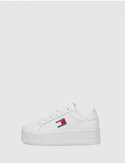 ZAPATILLA TOMMY HILFIGER TJW FLATFORM ESS BLANCO