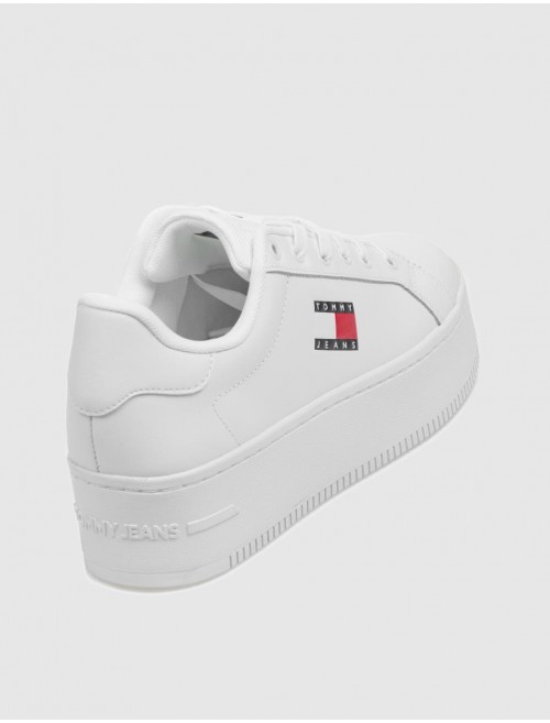 ZAPATILLA TOMMY HILFIGER TJW FLATFORM ESS BLANCO