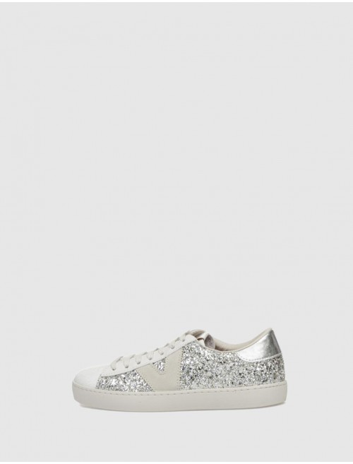 ZAPATILLA VICTORIA BERLIN GLITTER PLATA