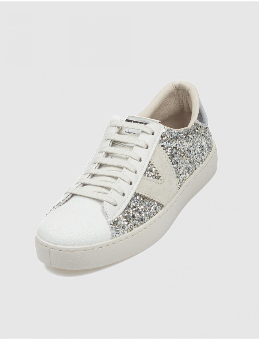 ZAPATILLA VICTORIA BERLIN GLITTER PLATA