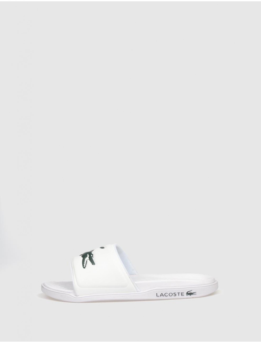 CHANCLA LACOSTE SERVE SLIDE BLANCO