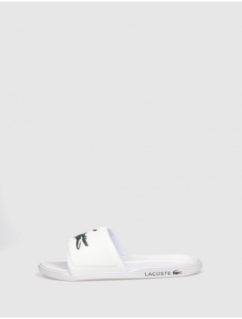 CHANCLA LACOSTE SERVE SLIDE BLANCO