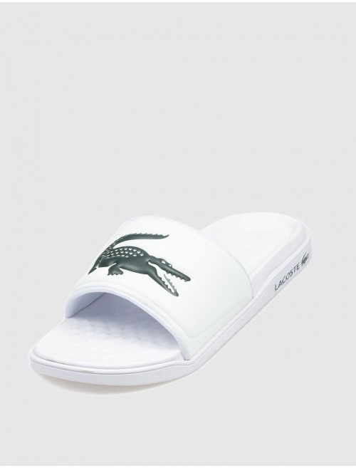 CHANCLA LACOSTE SERVE SLIDE BLANCO