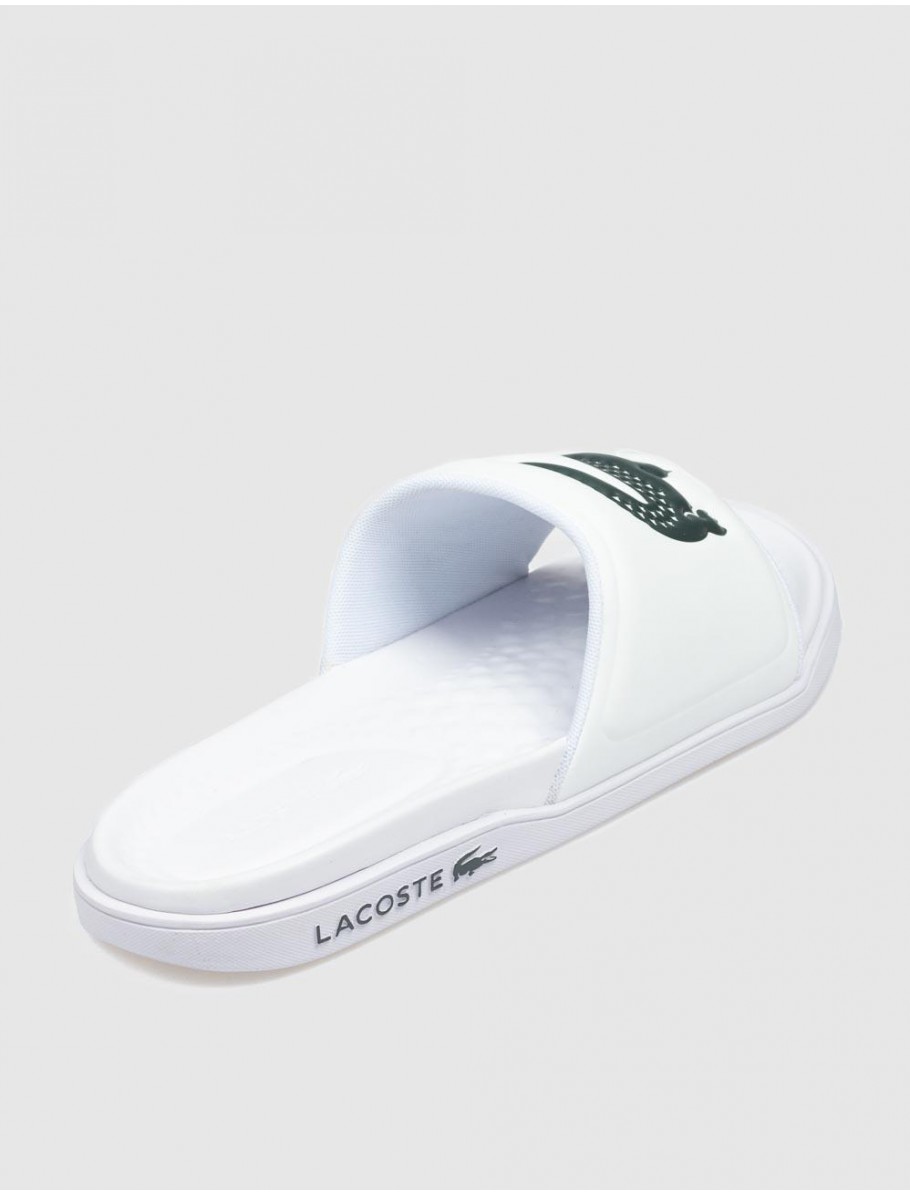 CHANCLA LACOSTE SERVE SLIDE BLANCO