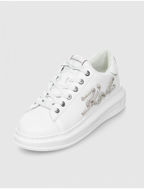 ZAPATILLA KARL LAGERFED KAPRI SIGNIA RHINESTONES LO BLANCO