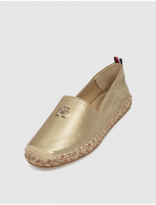 ALPARGATA TOMMY HILFIGER TH GOLD FLAT ESPADRILLE ORO