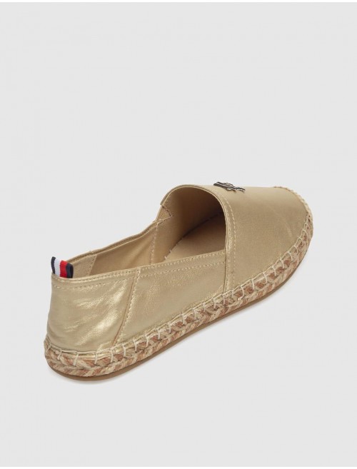 ALPARGATA TOMMY HILFIGER TH GOLD FLAT ESPADRILLE ORO