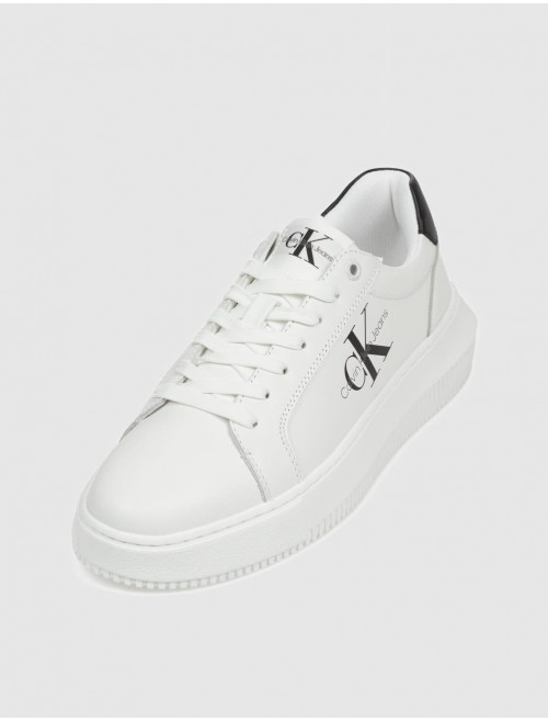 ZAPATILLA CALVIN KLEIN CHUNKY CUPSOLE MONO LTH BLANCO