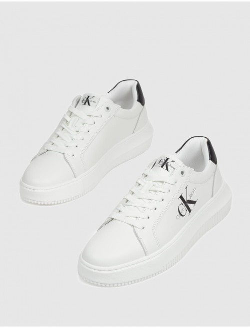 ZAPATILLA CALVIN KLEIN CHUNKY CUPSOLE MONO LTH BLANCO