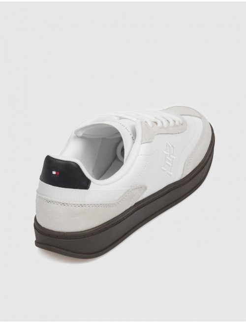 ZAPATILLA TOMMY HILFIGER TH HERITAGE COURTSNEAKER LTHR BLANCO