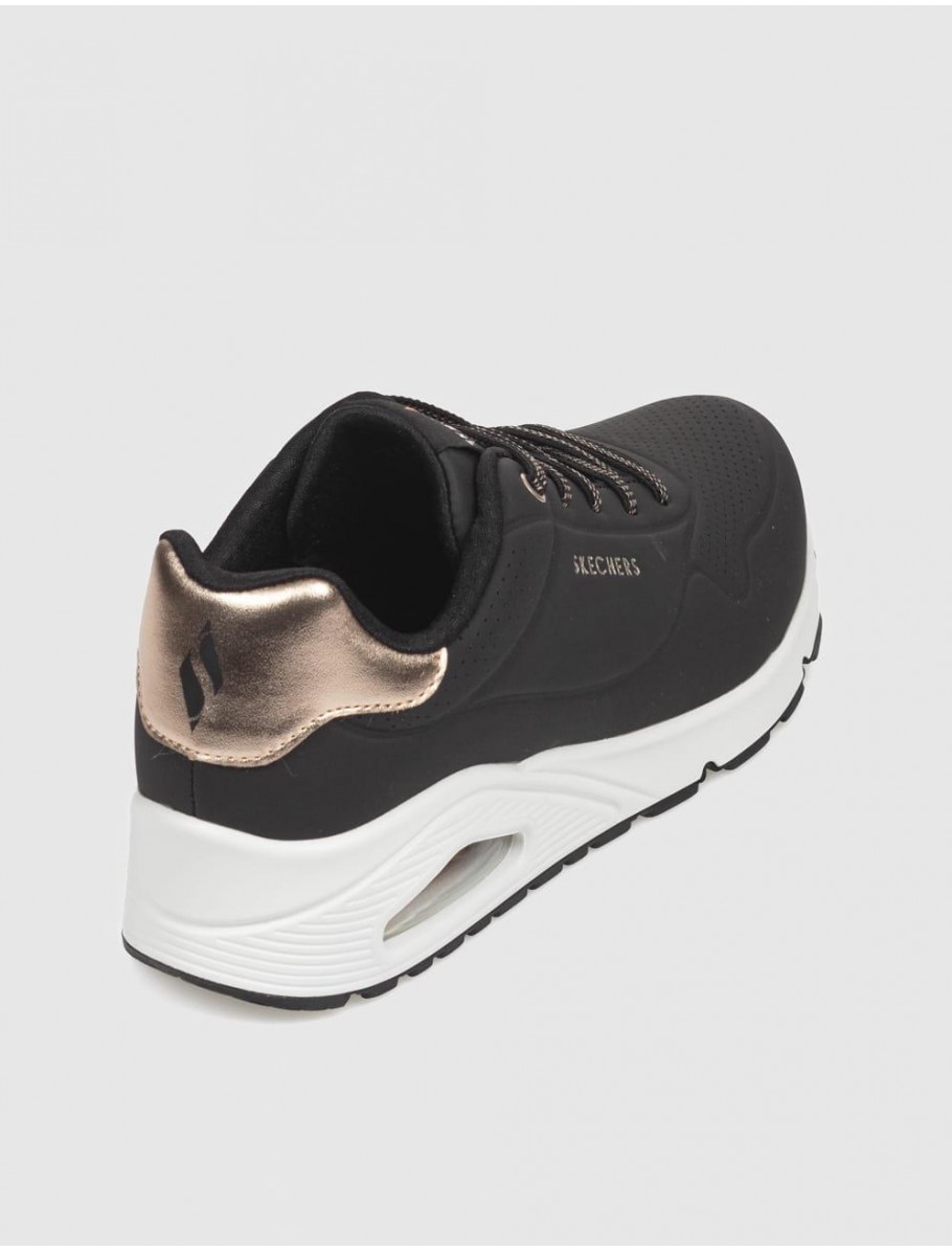 ZAPATILLA SKECHERS UNO SHIMMER AWAY NEGRO