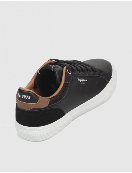 ZAPATILLA PEPE JEANS KENTON COURT NEGRO