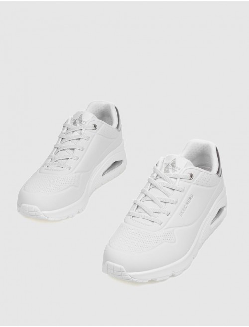 ZAPATILLA SKECHERS UNO SHIMMER AWAY BLANCO