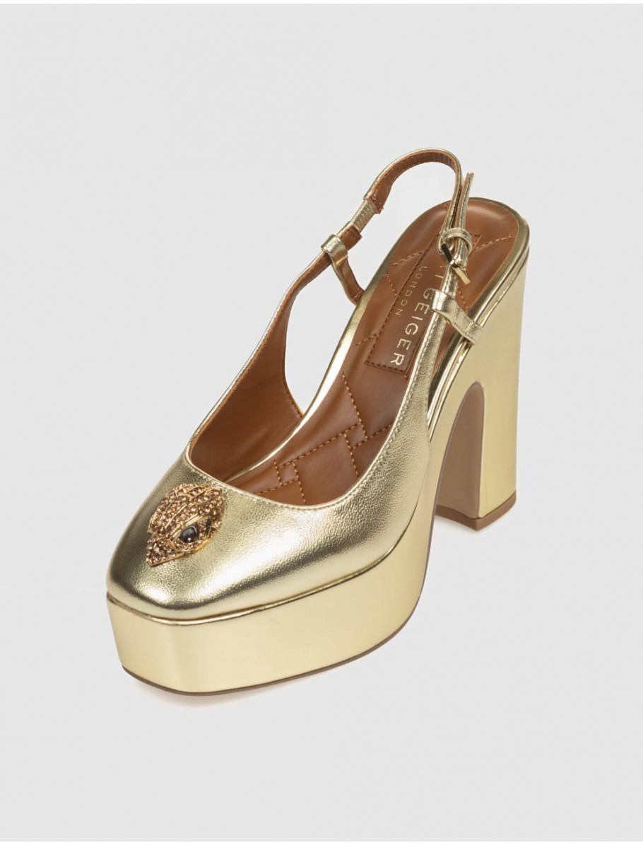 ZAPATO KURT GEIGER BELGRAVIA PLATFORM SLING ORO