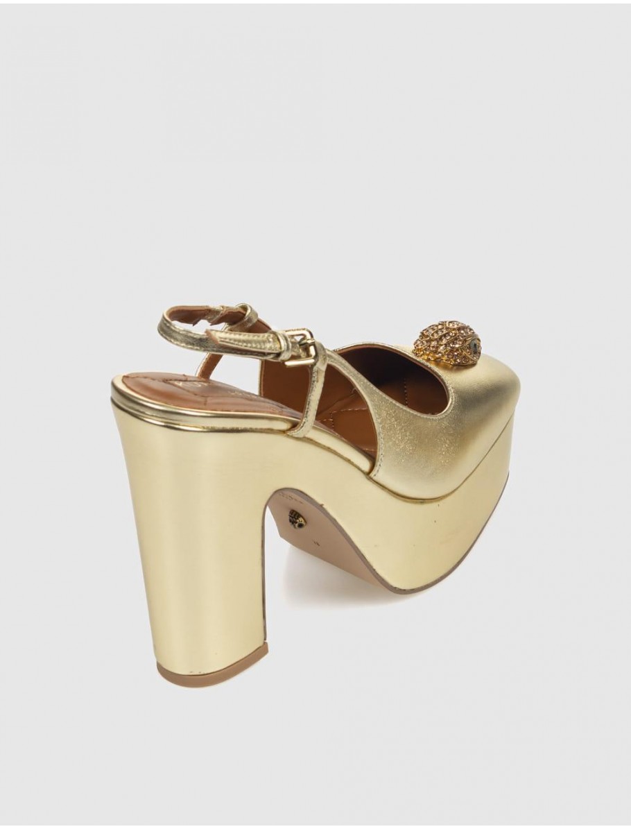 ZAPATO KURT GEIGER BELGRAVIA PLATFORM SLING ORO