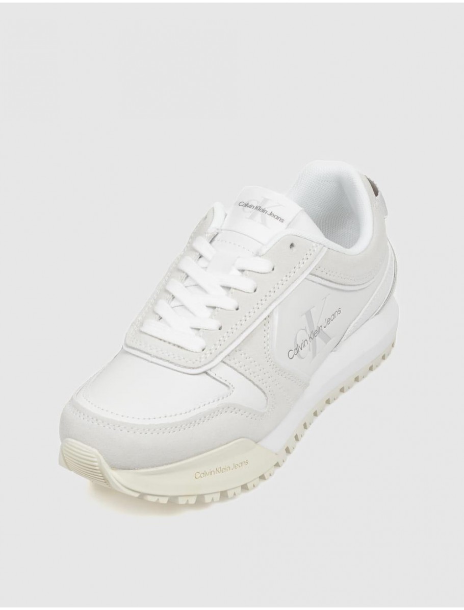 ZAPATILLA CALVIN KLEIN TOOTHY RUNNER IRREGULAR LINES W BLANCO