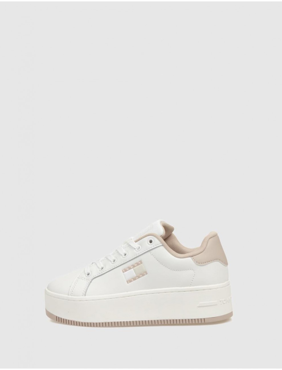 ZAPATILLA TOMMY HILFIGER TJW FLATFORM ESS BLANCO GRIS