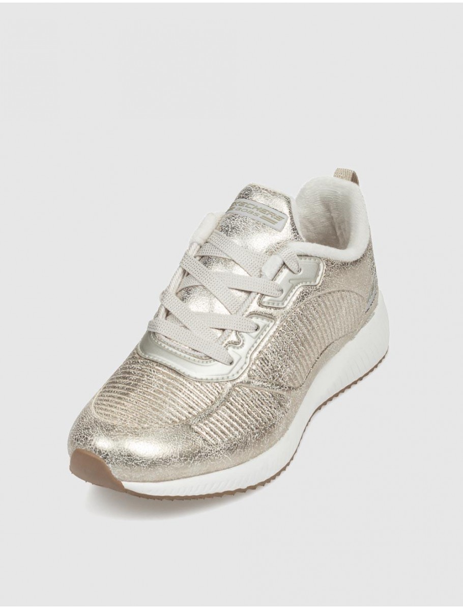 ZAPATILLA SKECHERS BOBS SPORT SQUAD SPARKLE LIFE PLATINO