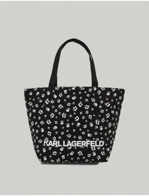 BOLSO KARL LAGERFED K IKONIK 20 CHOUP AOP REVSHOP NEGRO