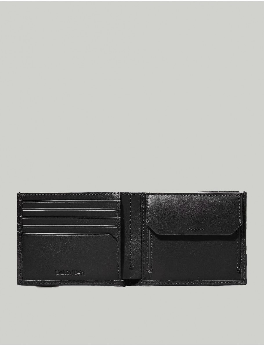 CARTERA CALVIN KLEIN SUBTLE MONO BIFOLD 5CC W COIN NEGRO