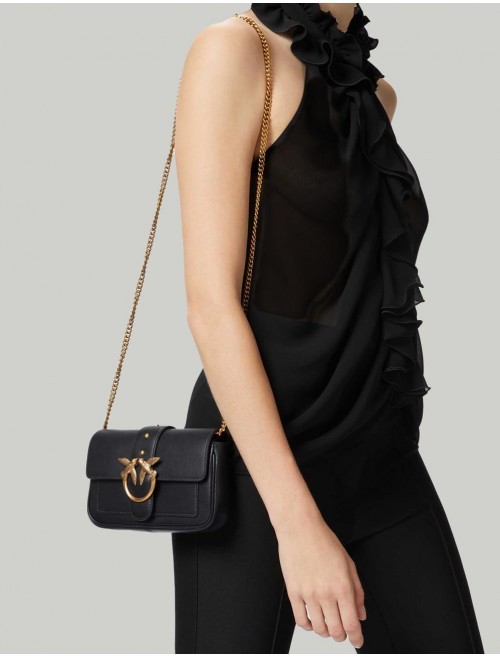 BOLSO PINKO LOVE ONE POCKET NEGRO