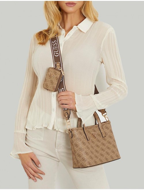 BOLSO GUESS LATONA MINI MARRoN