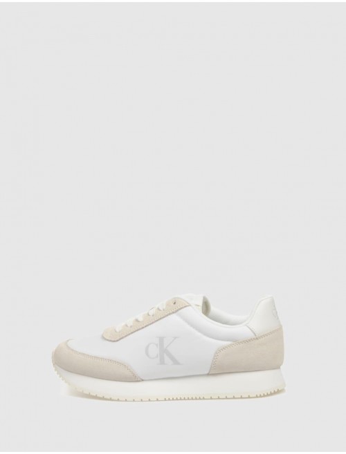 ZAPATILLA CALVIN KLEIN RUNNER LACEUP LOW MG MIX BLANCO