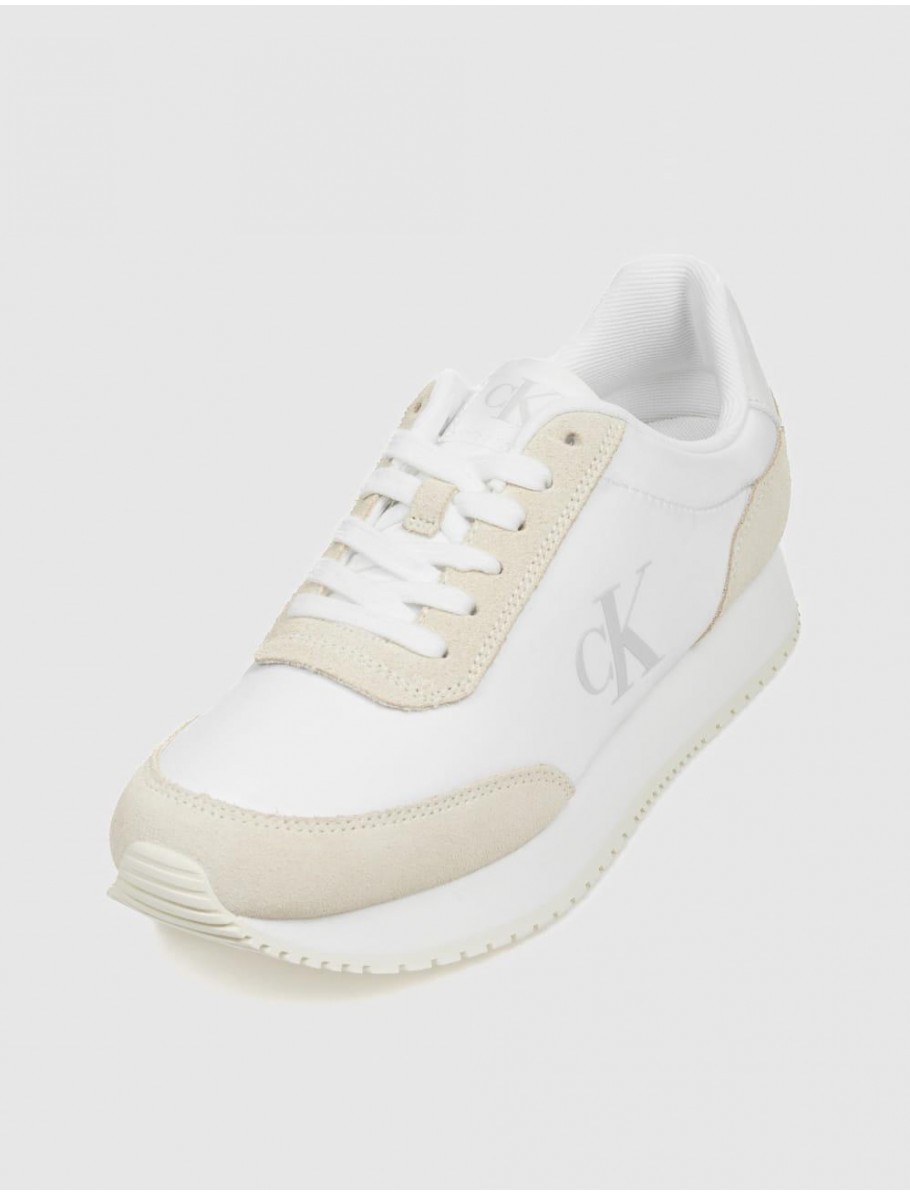 ZAPATILLA CALVIN KLEIN RUNNER LACEUP LOW MG MIX BLANCO