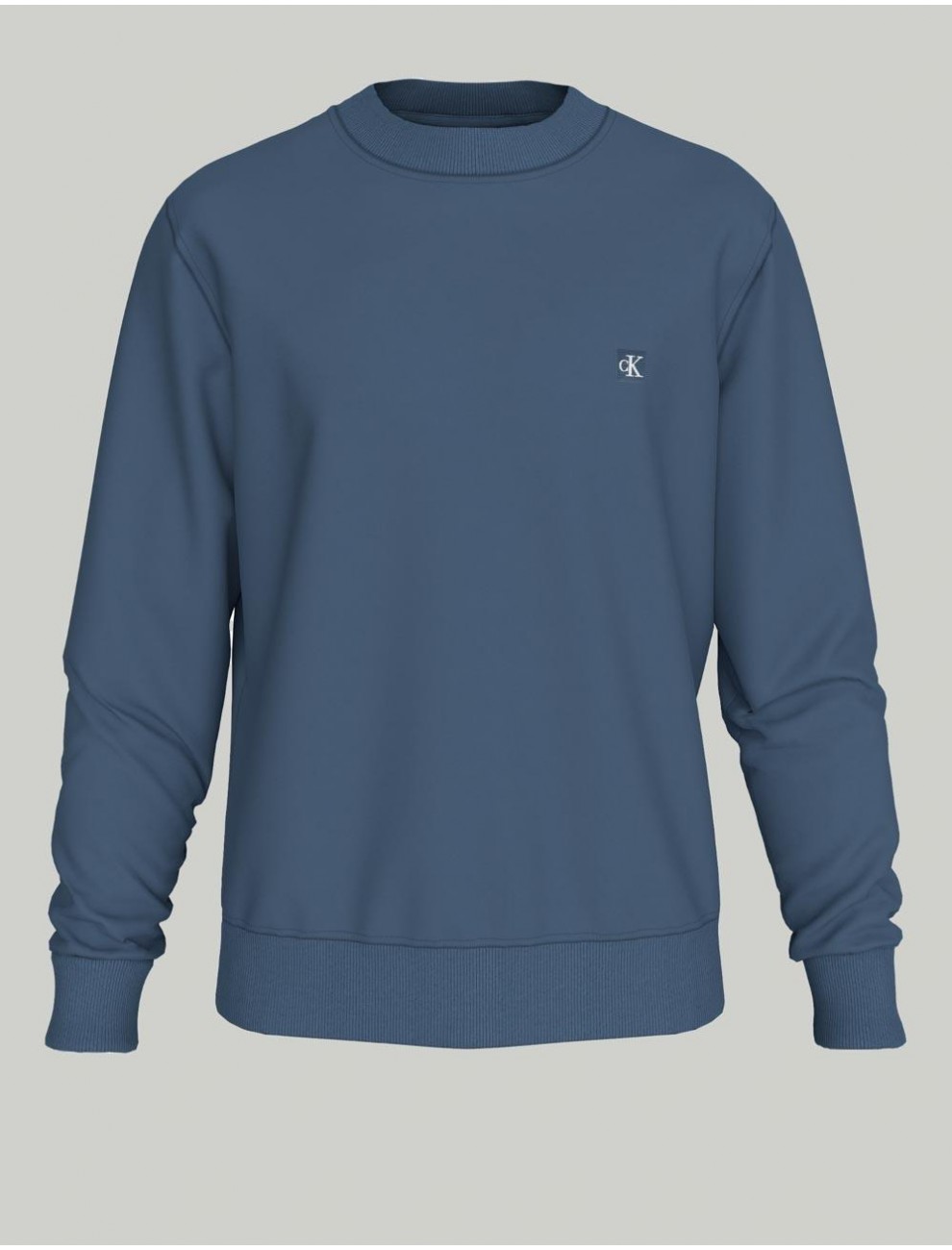 SUDADERA CALVIN KLEIN CK EMBRO BADGE CREWNECK AZUL