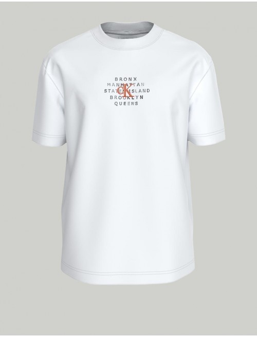 CAMISETA CALVIN KLEIN NYC STAMP GRAPHIC TEE BLANCO