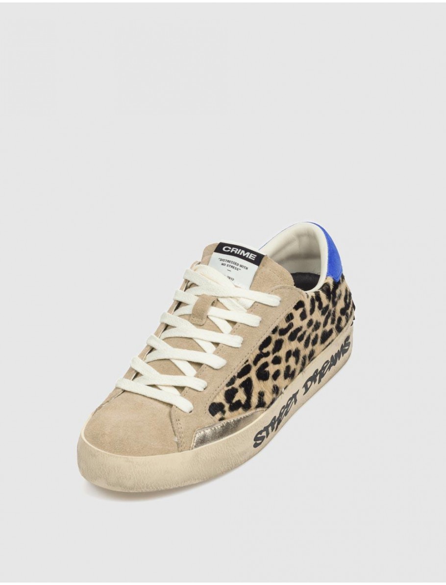 ZAPATILLA CRIME LONDON DISTRESSED LEOPARDO
